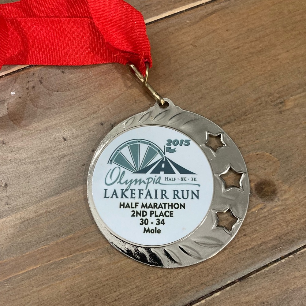 2015 Olympia Lakefair Run Half Marathon Medal